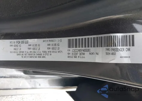 2015 Chrysler 200 Limited из США, поврежденный, VIN 1C3CCCAB5FN655261